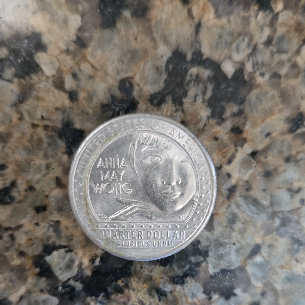 Collectable. US Anna May Wong Commemorative Quarter - Silver Coin